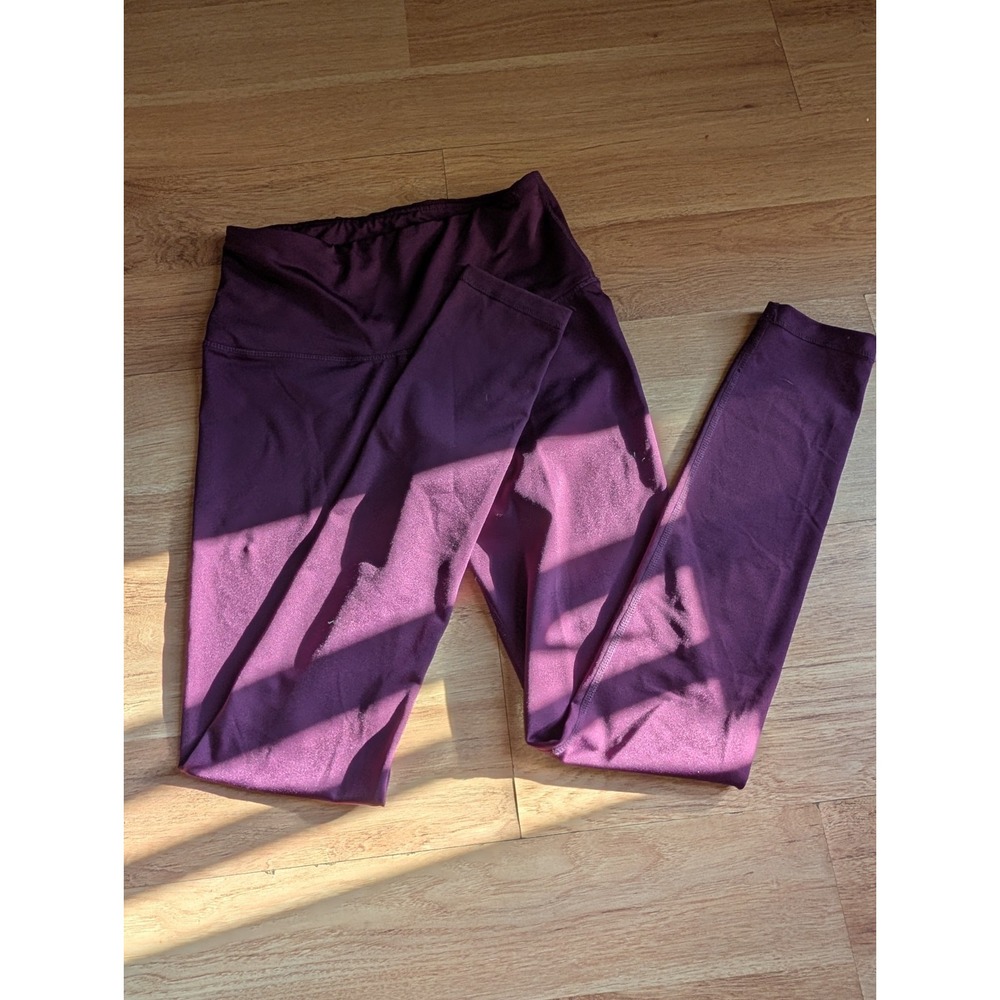 Reebok Plum Purple High Waist Leggings Women's Size Small S Activewear Gym Yoga